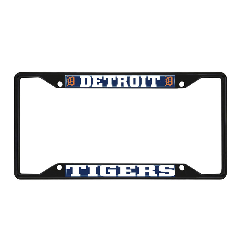 MLB Detroit Tigers Black Metal License Plate Frame