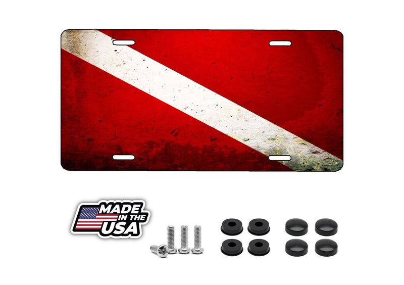 New Custom SCUBA DIVER DOWN FLAG Vanity License Plate Tag