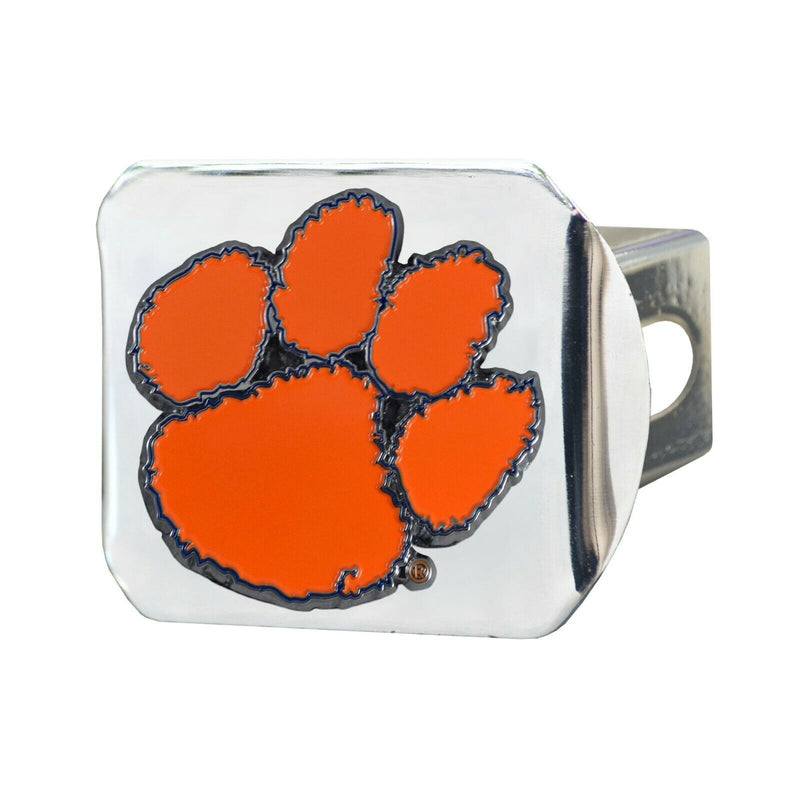 NCAA Clemson Tigers 3D Color on Chrome Metal Hitch Cover