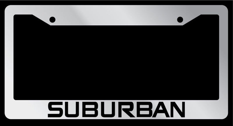 Chrome License Plate Frame "Suburban" Auto Accessory Novelty  Mod-GRAPH9856236-5147