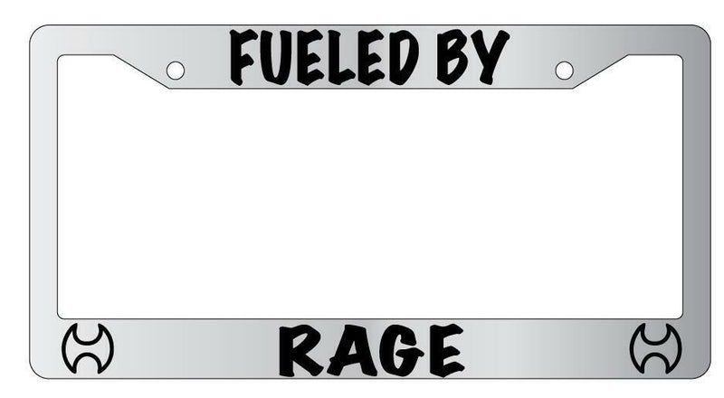 Fueled By Rage (Warrior) Chrome METAL License Plate Frame FFXIV  Mod-GRAPH9856236-9998