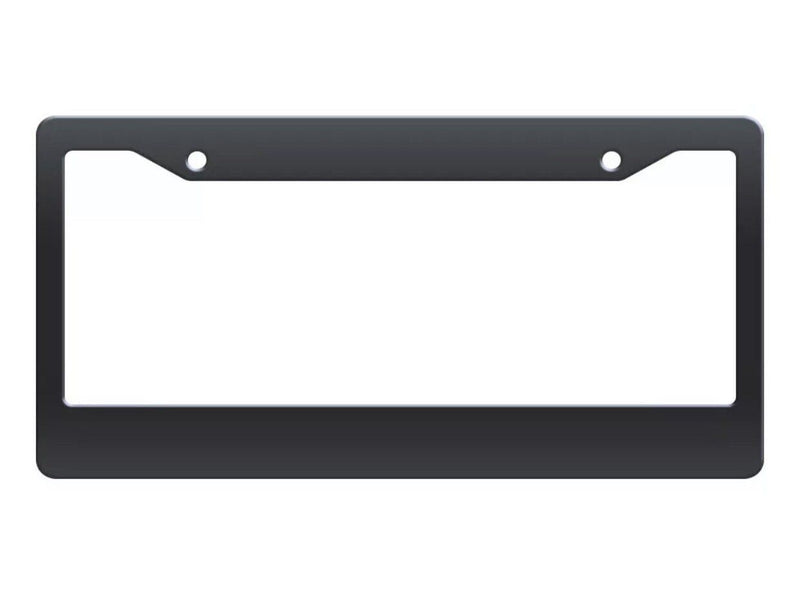 Black Plastic License Plate Frame Cover Accessory For Car Vehicle + Screw
