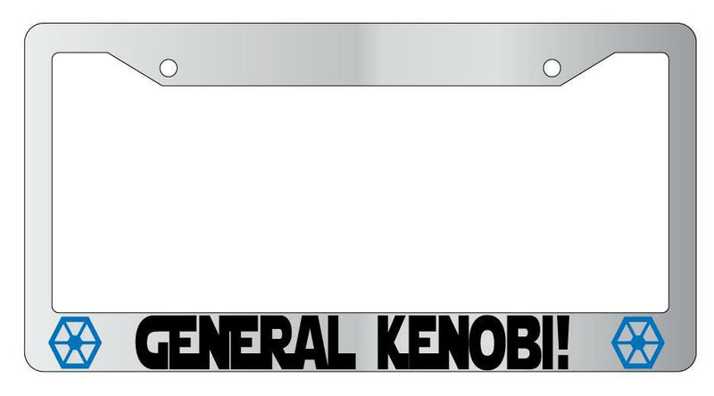 General Kenobi! Chrome Plastic License Plate Frame SW  Mod-GRAPH9856236-5182