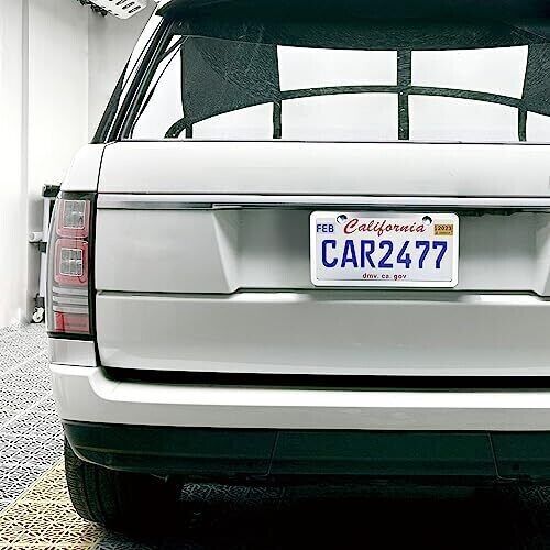 Solid Silver License Plate Frames 2 Pack 2 Holes Rustproof License Plate Holder