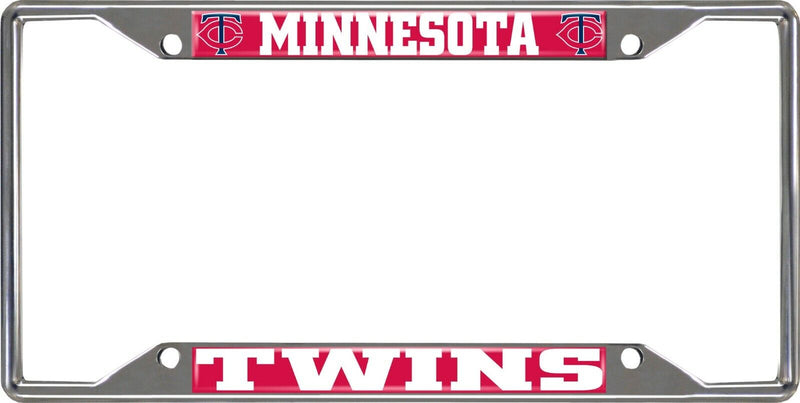 MLB Minnesota Twins Chrome Metal License Plate Frame