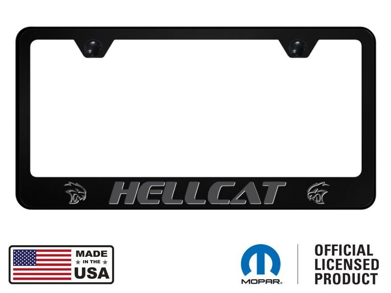 Mopar Hellcat Ghost Logo Polycarbonate License Plate Frame Official Licensed