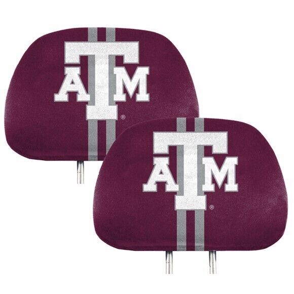 NCAA Texas A&M Aggies New 2-Piece Printed Headrest Covers