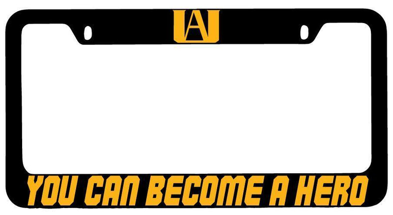 You Can Become A Hero Black METAL License Plate Frame Auto My Hero Academia  Mod-GRAPH9856236-8679