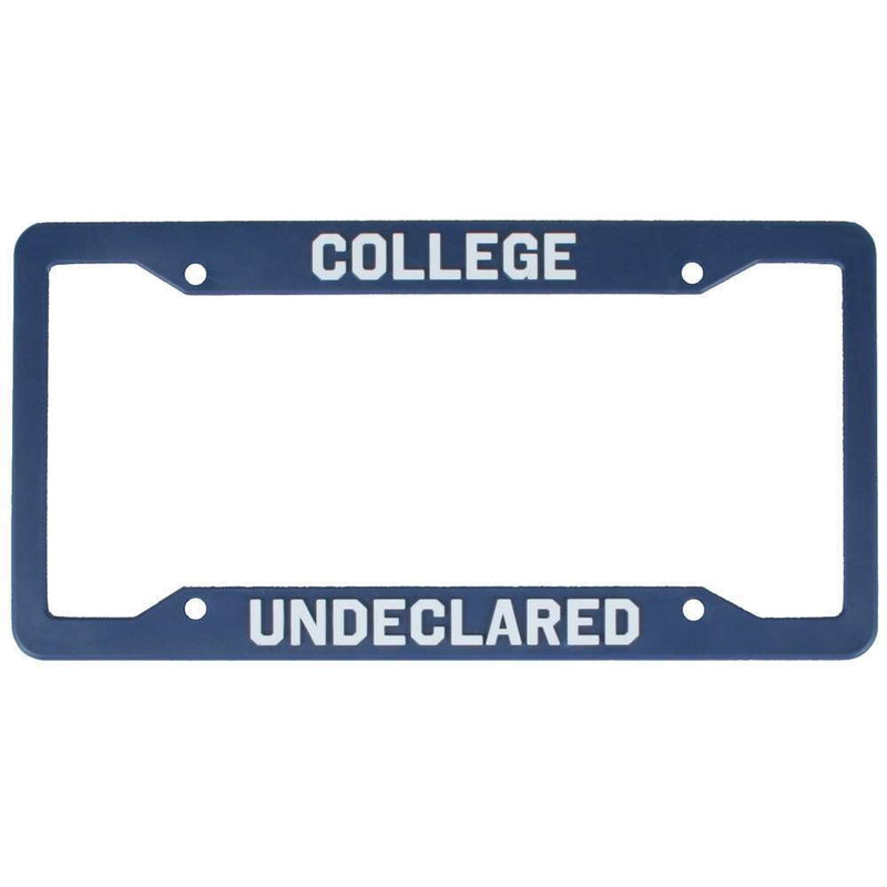 College - Undeclared Plastic License Plate Frame