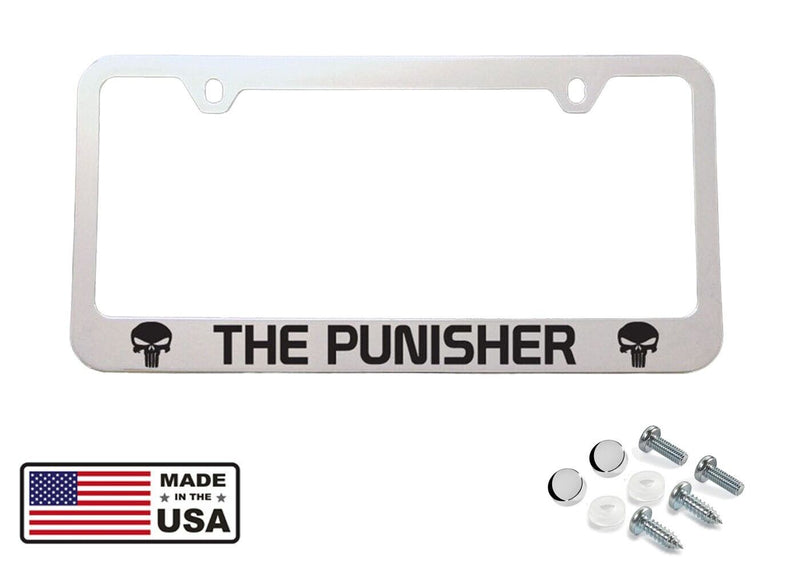 The Punisher Chrome License Plate Frame