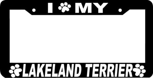 LAKELAND TERRIER DOG paw print License Plate Frame
