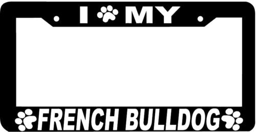 FRENCH BULLDOG DOG paw print License Plate Frame