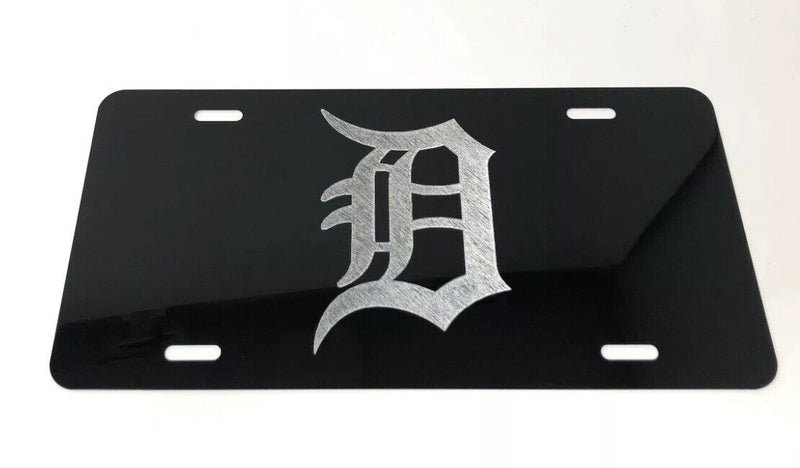 Detroit Tigers LOGO Car Tag Diamond Etched on Aluminum License Plate