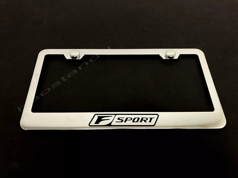 1x FSPORT STAINLESS STEEL LICENSE PLATE FRAME + Screw Caps