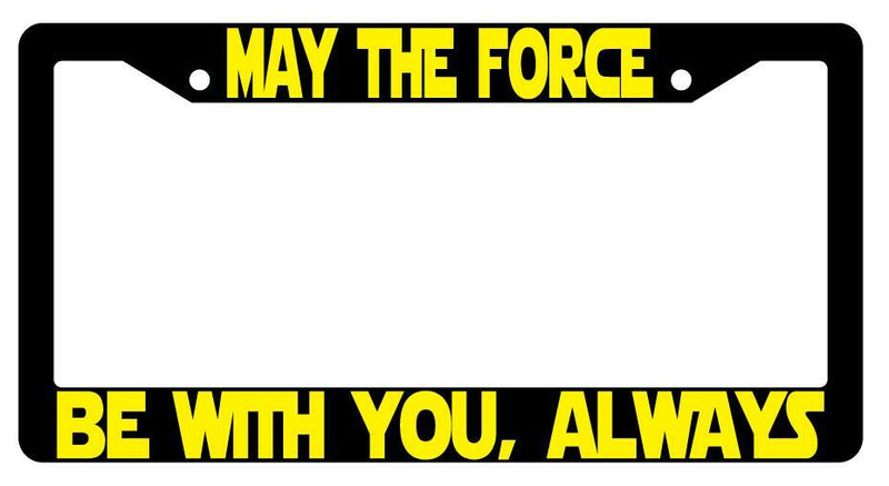 May The Force Be With You, Always (Design 2) Black Plastic License Frame SW  Mod-GRAPH9856236-3428