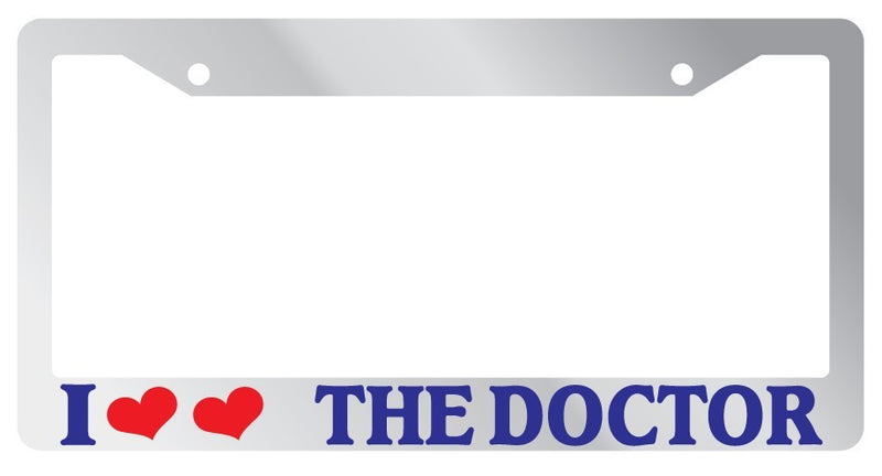 Chrome License Frame I Heart Heart The Doctor Navy One Line Doctor Who 1024  Mod-GRAPH9856236-6349