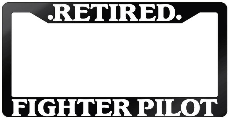 Glossy Black License Plate Frame RETIRED For Fighter PILOT Auto Accessory  Mod-GRAPH9856236-7430