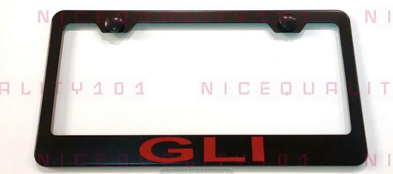 GLI Stainless Steel Black Finished License Plate Frame Holder