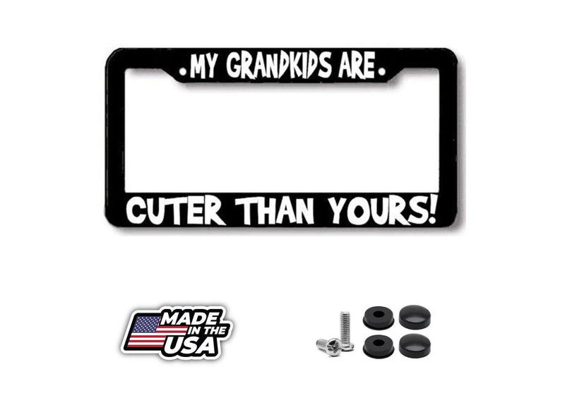 My GRANDKIDS are cuter than yours License Plate Frame