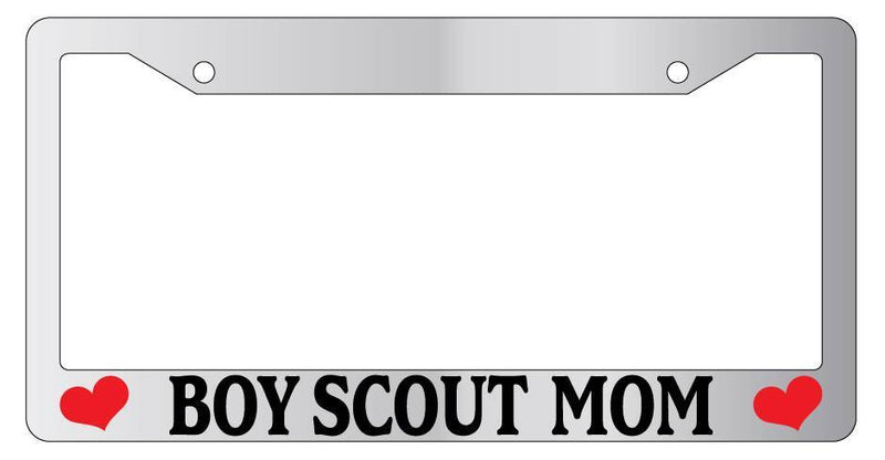 Chrome METAL License Plate Frame BOY SCOUT MOM Auto Accessory 654  Mod-GRAPH9856236-9759
