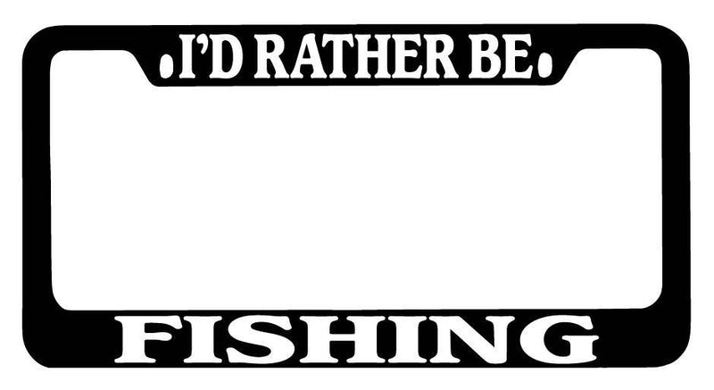 Black METAL License Plate Frame I&