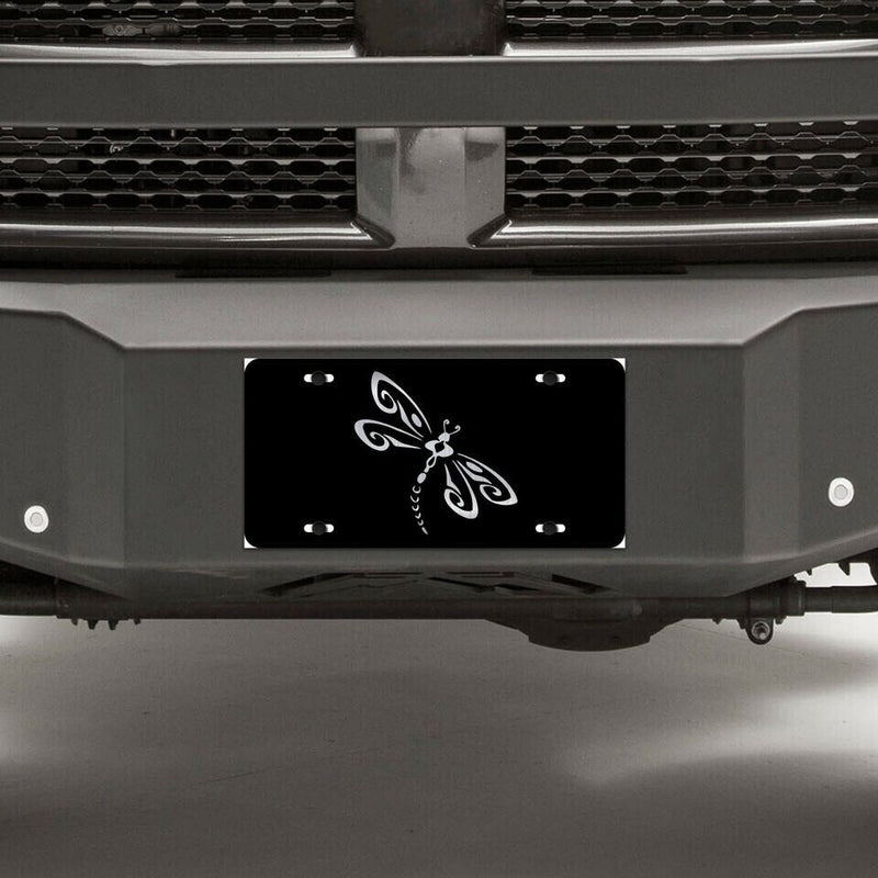 DRAGONFLY LICENSE PLATE TAG VANITY FRONT ALUMINUM 6 INCHES BY 12 INCHES
