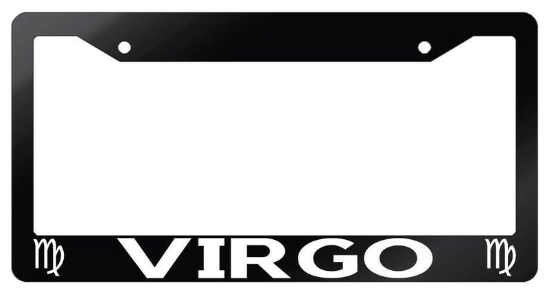 Black License Plate Frame Auto Accessory Virgo  Mod-GRAPH9856236-1826