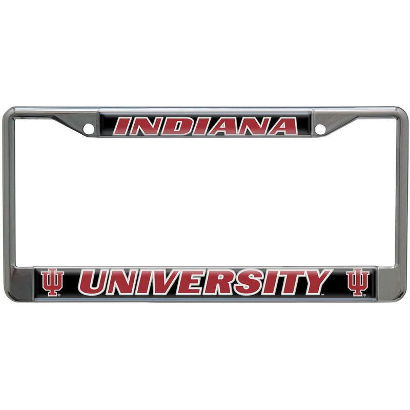 NCAA Indiana Hoosiers Metal License Plate Frame w/Domed Acrylic