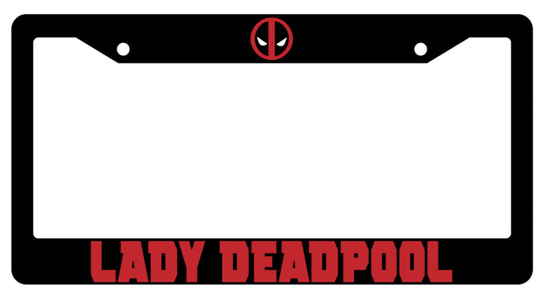 Lady For Deadpool Design 2A Black Plastic License Plate Frame For Deadpool  Mod-GRAPH9856236-4031