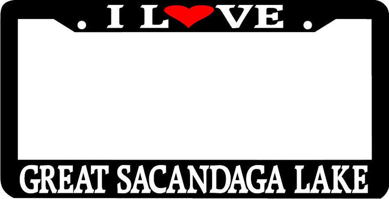 I LOVE GREAT SACANDAGA LAKE NY License Plate Frame