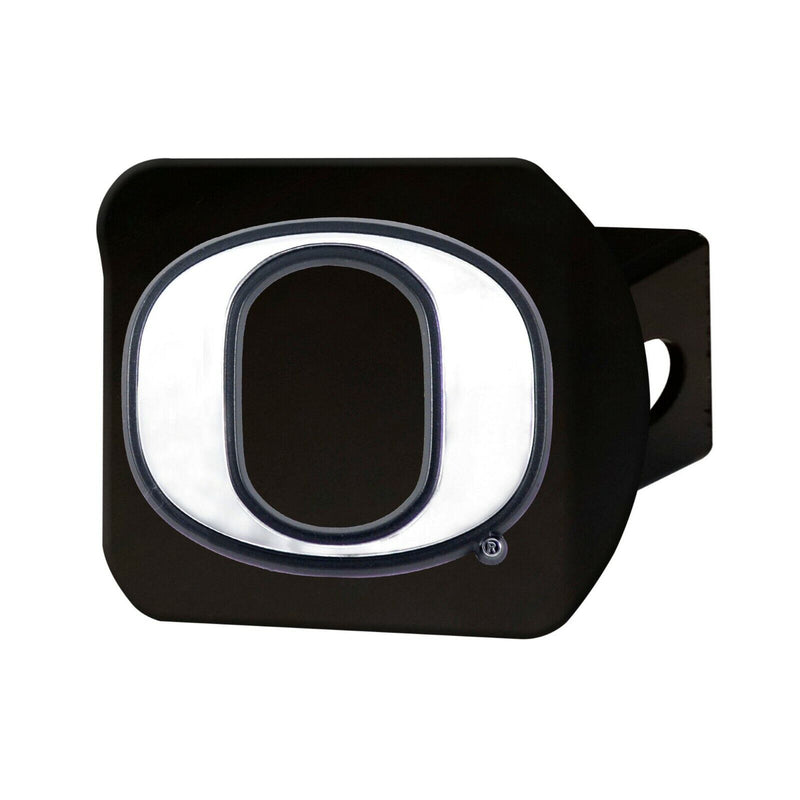 NCAA Oregon Ducks 3D Chrome on Black Metal Hitch Cover