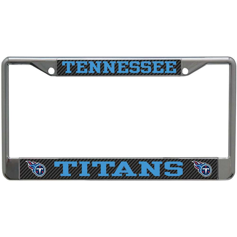 NFL Tennessee Titans Metal License Plate Frame - Carbon Fiber