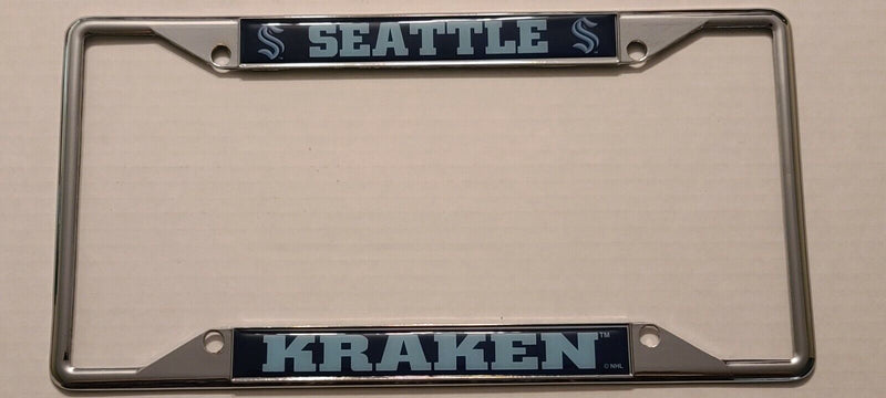 NHL Seattle Kraken Chrome Metal License Plate Frame