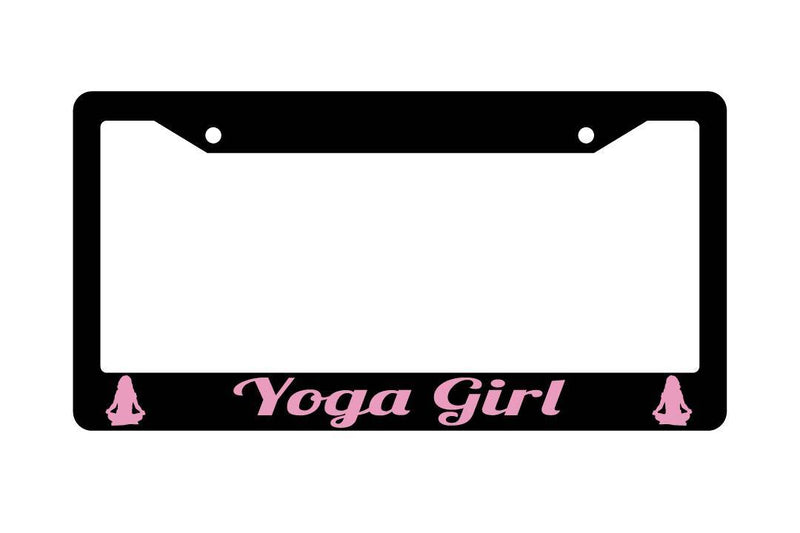 Black License Plate Frame YOGA GIRL w/GIRL Auto Accessory  Mod-GRAPH9856236-2421