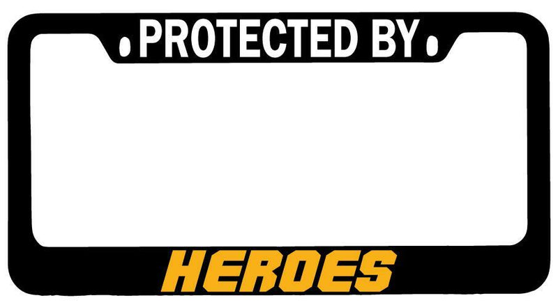 Protected By Heroes Black METAL License Plate Frame Auto My Hero Academia  Mod-GRAPH9856236-8360
