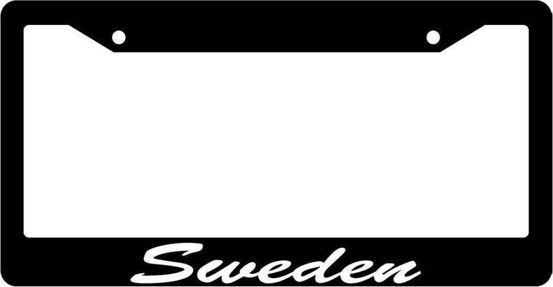 Black License Plate Frame CURSIVE Sweden Auto Accessory Novelty 2478  Mod-GRAPH9856236-2386