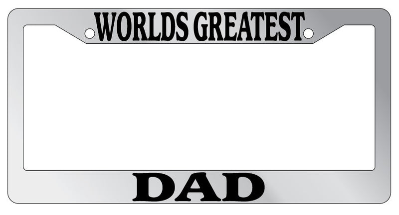 Chrome METAL License Plate Frame WORLD&