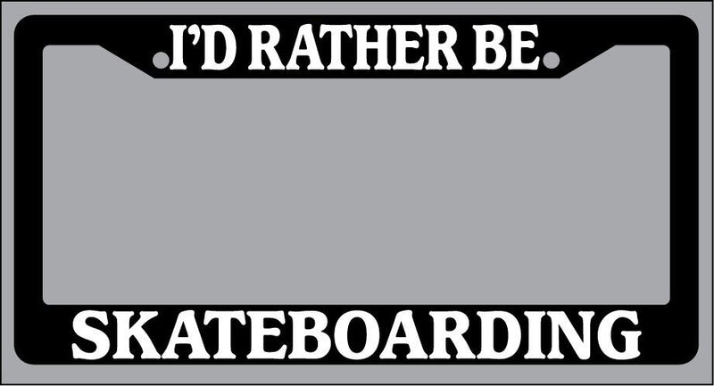 Black License Plate Frame "I&