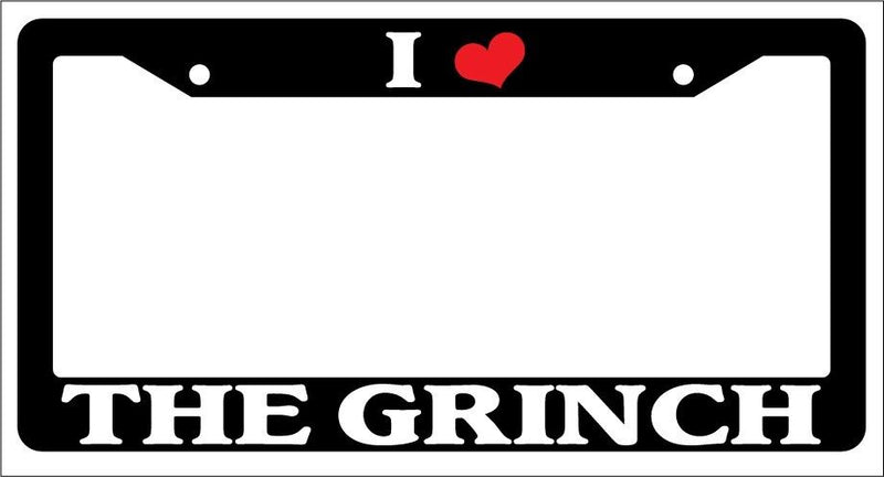 Black License Plate Frame I Heart The Grinch Auto Accessory 821  Mod-GRAPH9856236-1758