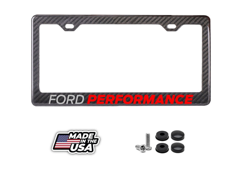 Ford Performance carbon fiber license plate frame