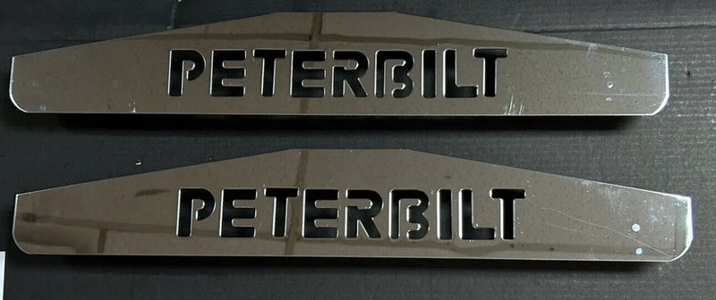 Pair Chrome Mud Flap Weights 24" X 4" x3 Welded Stud - peterbilt