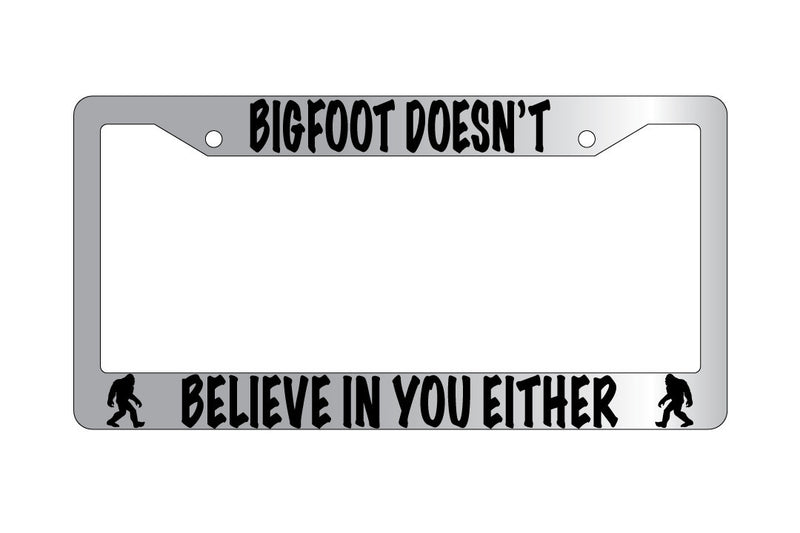 Chrome License Plate Frame For Bigfoot DOESN&