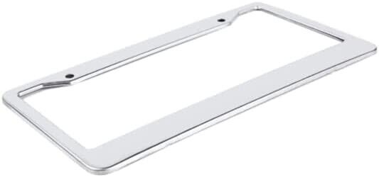 2 x Heavy Duty Stainless Steel Metal License Plate Frame with Mounting Hardware