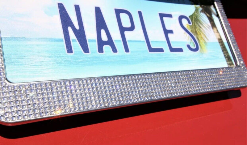 Shine "Crystal" Metal Bling License Plate Frame**US SELLER**