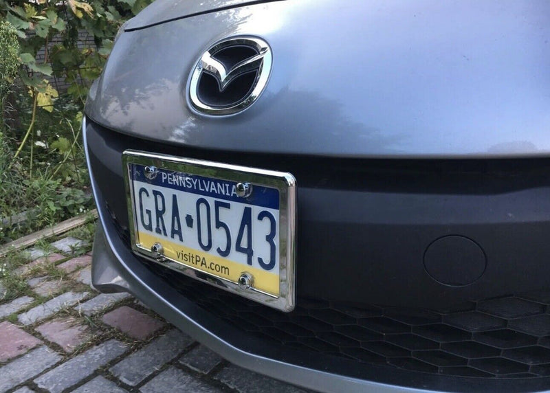 Clear License Plate Shield Cover + CHROME Frame for Cars & Trucks