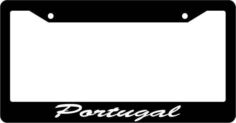 Black License Plate Frame CURSIVE Portugal Auto Accessory Novelty 2541  Mod-GRAPH9856236-3782