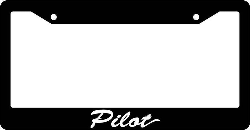 Black License Plate Frame CURSIVE PILOT Auto Accessory Novelty  Mod-GRAPH9856236-1958