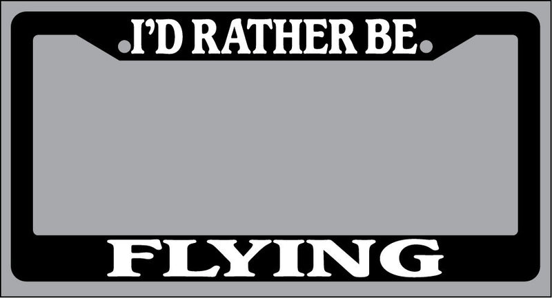 Black License Plate Frame "I&
