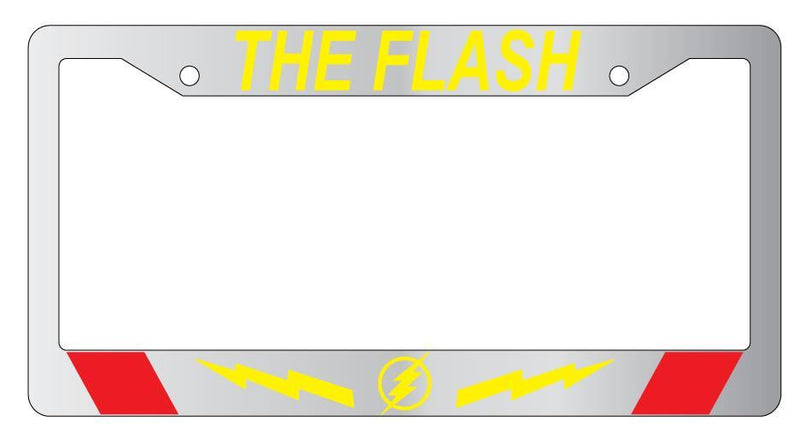 The Flash Chrome METAL License Plate Frame Auto DC  Mod-GRAPH9856236-7964