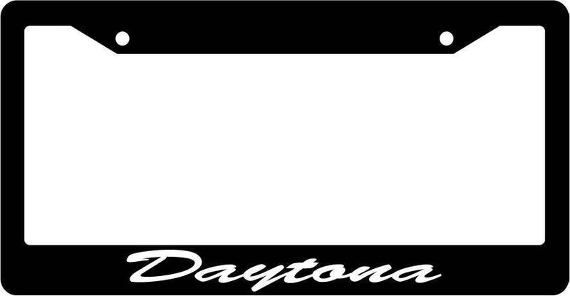 Black License Plate Frame CURSIVE Daytona Auto Accessory Novelty 1204  Mod-GRAPH9856236-2412